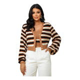 Conjunto Tricot Casaco Feminino Tricô Cardigan Regata