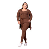 Conjunto Trio Feminino Lanzinha Plus Size Inverno