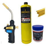 Conjunto Turbo Tocha Map 10 Vareta Latão Fluxo Trincal