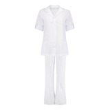 Conjunto Uniforme Copeira Bordado Inglês Feminino Limpeza