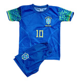 Conjunto Uniforme Infantil Seleçã Criança Camisa E Calção