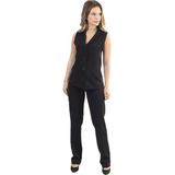 Conjunto Uniforme Social Colete E Calça Plus Size