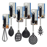 Conjunto Utensilios Cozinha Jogo Preto Tramontina 6 Pecas