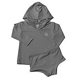 Conjunto UV Para Bebês Proteção Solar UV 50 Tamanhos 3 A 18 Meses Menino 9 Meses Cinza Chumbo 