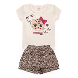 Conjunto Verão Infantil Menina Little Dreamer Off White