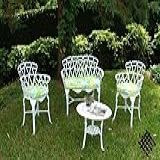 Conjunto Viena 01 Mesinha 02 Poltronas 01 Banco 2 Lugares Alumínio Fundido Jardim Varanda Piscina Área Gourmet Área Externa Artesane Móveis