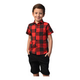 Conjunto Xadrez Camisa Manga