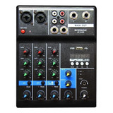 Console Mesa Som Profissional 4 Canais Delay Repeat Estéreo