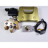 Console Nintendo 64 Gold Edition Americano Ntsc Funcionando 100 Faço 1160 N64 Dourado