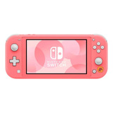 Console Nintendo Switch Lite Animal Crossing New Horizons Coral