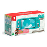 Console Nintendo Switch Lite Animal Crossing New Horizons Turquesa Cor Azul celeste