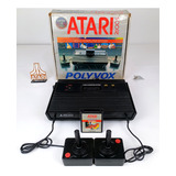 Console Polyvox Atari 2600s Com Caixa Tudo Revisado Testado Cartucho Jogo
