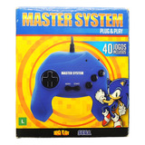 Console Retro Sega Master System Plug Play Com 40 Jogos Na Memória Possui Caixa E Manual Original Serial Ok