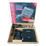 Console Sega Genesis 16b Mega Drive Controle Fonte Cabo Rf Original Na Caixa Completo 1 Cartucho Paralelo Fotos Reais Funcionado