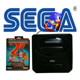 Console Sega Genesis Mega Drive 3 Completo Jogo Sonic 2 Original E Estojo De Locadora Video Game Completo Ligar E Jogar Controle Novo