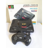 Console Sega Vídeo Game Mega Drive Com 1 Controle E Fonte Na Caixa