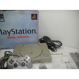 Console Sony Playstation 1 Fat Com Caixa Memory Card Manual Original