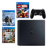 Console Sony Playstation 4 Slim 1tb Preto Com Jogo