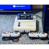 Console Super Nintendo Snes 2 Controles Primeira Linda Fonte Cabo Rca Fita Overdrive Com Jogos Br