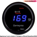 Contagiros Rpm Digital Display Com Led Azul 52mm Tuning