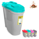Container Pote Porta Ração Cães E Gatos 25l 11kg C Tampa