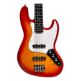 Contra Baixo Phx Jazz Bass Cherry Burst 4 Cordas Regulado