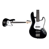 Contra Baixo Phx Jazz Bass Jb Bk 4 Cordas Preto Nf Garantia