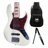 Contra Baixo Tagima Tjb5 Jazz Bass Kit Capa Luxo Correia