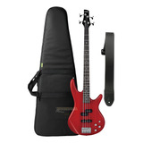 Contrabaixo 4 Cordas Ativo Ibanez Gio Gsr200 Tr Kit Simples