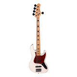 Contrabaixo 5 Cordas Tagima Jazz Bass Tjb 5 Olympic White