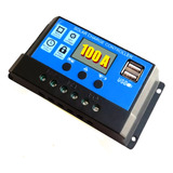 Controlador Carga Solar Mppt 12v 24v Automático 100 Amp 2usb