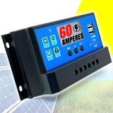 Controlador De Carga Para Painel Solar 60a Usb 12 24v Pwm
