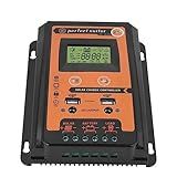 Controlador De Carga Solar 12V 24V 30A MPPT Controlador De Carga Solar Painel Solar Regulador De Bateria Dual USB Display LCD 30A 