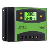 Controlador De Carga Solar Painel 12v 24v 50a Pwm Lcd Chip