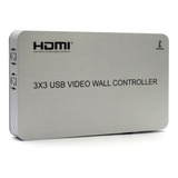 Controlador Hdmi Video Wall Usb 3x3 Suporte 4k 60hz 9 Telas