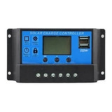 Controlador Solar Carga Pwm Lcd 30a Usb Regulador Automático