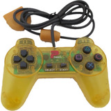 Controle Acrílico Playstation 1 Ps One Novo Players Amarelo