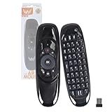 Controle Air Mouse Com Teclado QWERTY- Sensor De Movimento 2-4GHz- 10m Alcance- Para Smart TV E PC