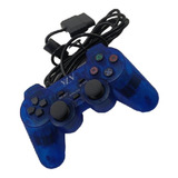 Controle Azul Playstation Ps1 ps2 Com Vibração Jogo Videogam