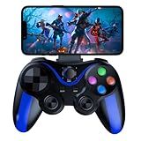 Controle Bluetooth Para Celular Android Ios Pc Com Suporte Incluso Sem Fio Wireless AL G7 Joystick Gamepad Com Compatibilidade Universal Smartphones E IPhone Marca Univerza Produtos Azul