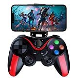 Controle Bluetooth Para Celular IOS Android PC Suporte Integrado Gamepad Recarregável Com Joystick Ergonômico Compatível Com Smart TVs Jogos Mobile Ideal Para Jogos E Aplicativos G7 Vermelho 
