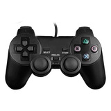 Controle Com Fio Dualshock Ps2 Playstation Kit 2 Peças