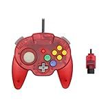 Controle Com Fio Intec Gaming Warrior 64 Para Console Nintendo 64 N64 Original Vermelho 