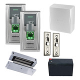 Controle De Acesso 02 Leitor Biométrico Ss311e E 02 Botoeira