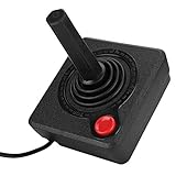 Controle De Joystick 143 Controle De Jogo Com Um Botão De Operação E Um Joystick De Quatro Direções Para Todos Os Sistemas Atari 2600 Preto 