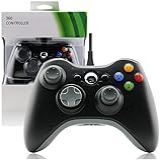 Controle Gamepad Joypad Xbox 360 Usb Com Fio Para Computador PC Notebook Emuladores E Xbox 360 Slim Preto 