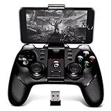 Controle Gamepad Manete PG9076 Com Bluetooth 5 0 E Dongle Wireless 2 4Ghz Compatível Com Para Celular Android Ou IOS Smart TV Tablet Ou PC Computador I Controle Para Jogos Mobile De Smartphone Com Suporte Flexível Com Suporte A Cloud Gaming