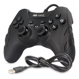 Controle Gamer Usb Para Pc E Playstation 3 Com Fio Preto