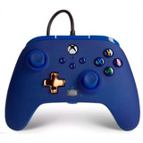 Controle Joystick Acco Brands Powera Enhanced Wired Controller Para Xbox Series X s Advantage Lumectra Midnight Blue