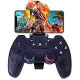 Controle Joystick Celular Bluetooth Para Smartphone IOS Android Windows Nintendo Switch IPhone Com Motor Duplo E Suporte